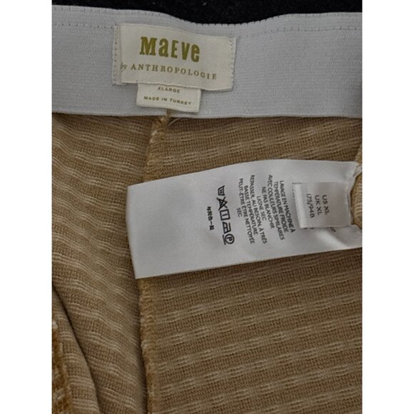 Anthropologie Maeve Mollie Kick Flare Yellow Gingham Pants Size Extra Large - Picture 4 of 5